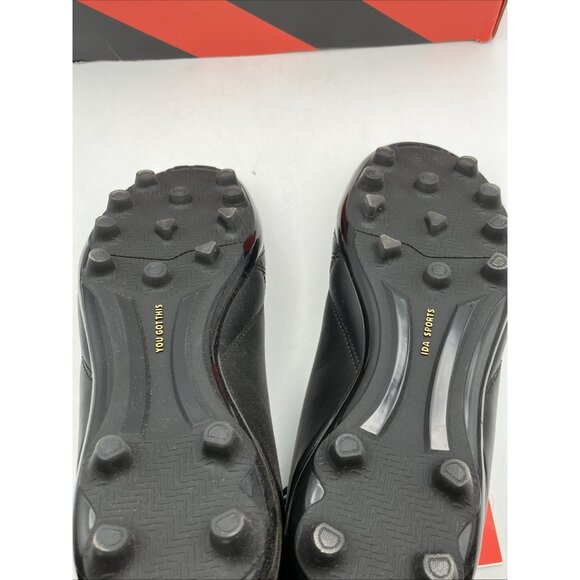 IDA Classica FG Soccer Cleats Black Leather Lace-Up Woman Size 9 - Picture 5 of 9
